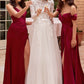 Long Sleeve A-Line Bridal Gown by Cinderella Divine CDS433W