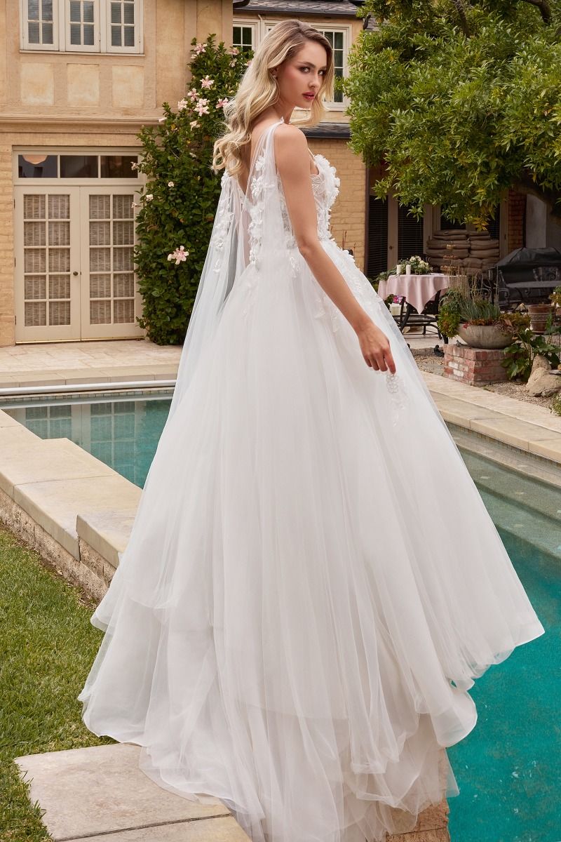Layered Tulle A-Line Bridal Gown by Ladivine CDS437W