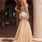 Strapless Lace & Tulle Mermaid Gown by Cinderella Divine CDS482 - Special Occasion