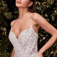 Embellished Strapless Mermaid Wedding Gown by Cinderella Divine CDS482W - Special Occasion