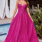 Glitter Thin Straps Sweetheart Neckline Gown by Cinderella Divine CDS483 - Special Occasion
