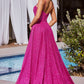 Glitter Thin Straps Sweetheart Neckline Gown by Cinderella Divine CDS483 - Special Occasion