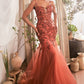 Sequin Floral Mermaid Gown by Cinderella Divine CDS488 - Special Occasion