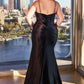 Embellished V-Neckline Sheath Gown by Cinderella Divine CDS495C - Curves