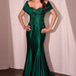 Sweetheart Neckline Mermaid Gown by Cinderella Divine CDS507 - Special Occasion/Curves