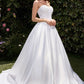 Strapless Sweetheart Neckline A-Line Gown by Cinderella Divine CDS512W - Special Occasion/Curves