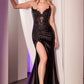 Satin Sweetheart Neckline Glitter Gown By Ladivine CDS521 - Women Evening Formal Gown - Special Occasion/Curves