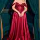 Off The Shoulder A-Line By Ladivine CDS525 - Women Evening Formal Gown - Special Occasion