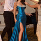 Satin Micro Crystal Strapless Gown by Cinderella Divine CDS526 - Special Occasion