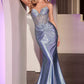 Embellished Sweetheart Neckline Sheath By Ladivine CDS527 - Women Evening Formal Gown - Special Occasion