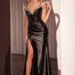 Sweetheart Neckline Leg Slit Gown By Ladivine CDS528 - Women Evening Formal Gown - Special Occasion/Curves