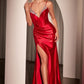 Sweetheart Neckline Leg Slit Gown By Ladivine CDS528 - Women Evening Formal Gown - Special Occasion/Curves