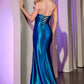 Sweetheart Neckline Leg Slit Gown By Ladivine CDS528 - Women Evening Formal Gown - Special Occasion/Curves