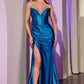 Sweetheart Neckline Leg Slit Gown By Ladivine CDS528 - Women Evening Formal Gown - Special Occasion/Curves