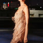 Fringe Flapper V-Neckline Short Dress by Cinderella Divine CDS531