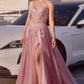 Deep V-Neckline Layered Tulle By Ladivine CDS533 - Women Evening Formal Gown - Special Occasion