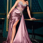 Embellished Off Shoulder Leg Slit Gown By Ladivine CDS542 - Women Evening Formal Gown - Special Occasion