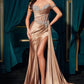 Embellished Off Shoulder Leg Slit Gown By Ladivine CDS542 - Women Evening Formal Gown - Special Occasion