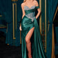 Embellished Off Shoulder Leg Slit Gown By Ladivine CDS542 - Women Evening Formal Gown - Special Occasion