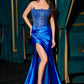 Strapless Sweetheart Neckline Leg Slit Gown by Cinderella Divine CDS543 - Special Occasion