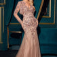 Strapless Sweetheart Neckline Mermaid Gown By Ladivine CDS545 - Women Evening Formal Gown - Special Occasion/Curves