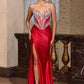 Embellished Crystal Corset Gown By Ladivine CDS546 - Women Evening Formal Gown - Special Occasion