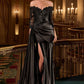 Off Shoulder Neckline Leg Slit Gown By Ladivine CDS549 - Women Evening Formal Gown - Special Occasion/Curves
