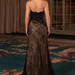 Fit & Flare Strapless Neckline Gown By Ladivine CDS550 - Women Evening Formal Gown - Special Occasion