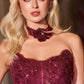 Fit & Flare Strapless Neckline Gown By Ladivine CDS550 - Women Evening Formal Gown - Special Occasion