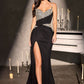 Sweetheart Neckline Leg Slit Gown By Ladivine CDS552 - Women Evening Formal Gown - Special Occasion