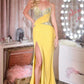 Sweetheart Neckline Leg Slit Gown By Ladivine CDS552 - Women Evening Formal Gown - Special Occasion