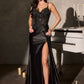 Sweetheart Neckline High Slit Gown By Ladivine CDS556 - Women Evening Formal Gown - Special Occasion