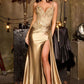 Sweetheart Neckline High Slit Gown By Ladivine CDS556 - Women Evening Formal Gown - Special Occasion