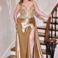 Sweetheart Neckline High Slit Gown By Ladivine CDS556C - Women Evening Formal Gown - Curves