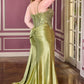 Sweetheart Neckline High Slit Gown By Ladivine CDS556C - Women Evening Formal Gown - Curves