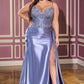 Sweetheart Neckline High Slit Gown By Ladivine CDS556C - Women Evening Formal Gown - Curves