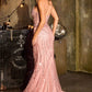 Strapless Sweetheart Mermaid Gown By Ladivine CDS557 - Women Evening Formal Gown - Special Occasion