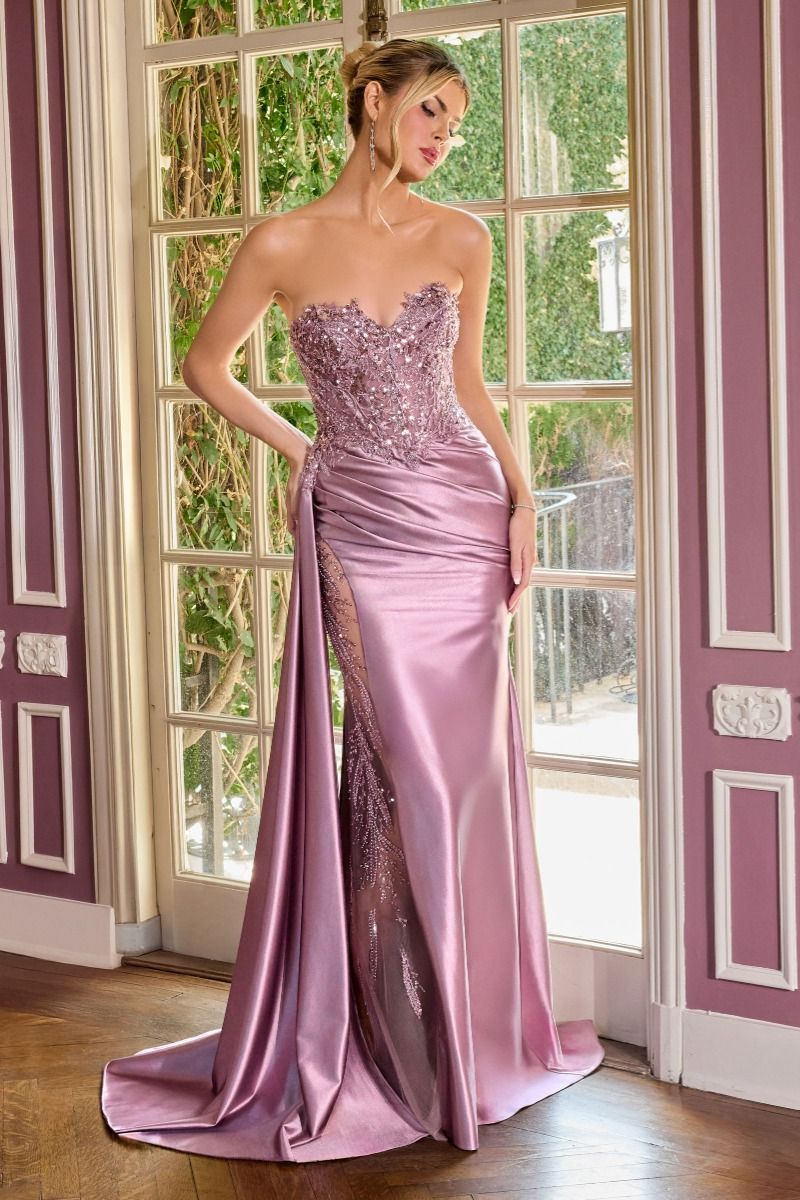 Sweetheart Neckline Sheath Gown By Ladivine CDS565 - Women Evening Formal Gown - Special Occasion