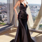Fitted Stretch Satin Gown - Cinderella Divine CH062 - Special Occasion
