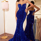 Strapless Sequin Gown by Cinderella Divine - CH151 - Special Occasion/Curves
