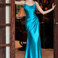 Satin Cowl Neck Gown by Cinderella Divine CH172 - Special Occasion/Curves
