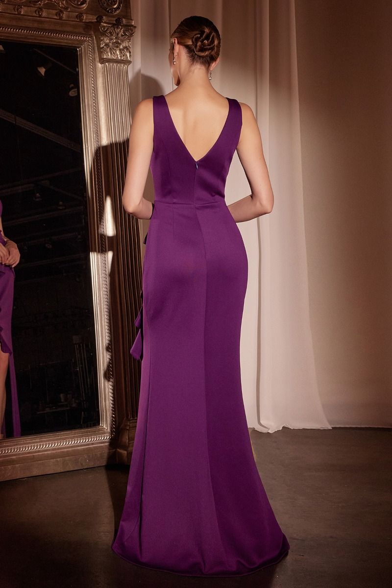 eggplant formal dress CH377
