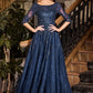 High Neckline Layered Tulle A-Line Gown By Ladivine CK2401 - Women Evening Formal Gown - Special Occasion/Curves