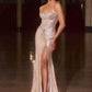 Sweetheart Neckline Leg Slit Gown By Ladivine CK918 - Women Evening Formal Gown - Special Occasion