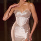 Sweetheart Neckline Leg Slit Gown By Ladivine CK918 - Women Evening Formal Gown - Special Occasion