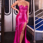 Sweetheart Neckline Leg Slit Gown By Ladivine CK918 - Women Evening Formal Gown - Special Occasion