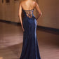 Sweetheart Neckline Leg Slit Gown By Ladivine CK918 - Women Evening Formal Gown - Special Occasion