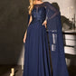 Bateau Neckline A-Line Gown By Ladivine CL08 - Women Evening Formal Gown - Special Occasion/Curves