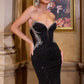 Strapless Sweetheart Neckline Mermaid Gown by Cinderella Divine CM365 - Special Occasion/Curves