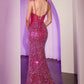 Sweetheart Neckline Sheath Leg Slit Gown by Cinderella Divine CM370B - Special Occasion